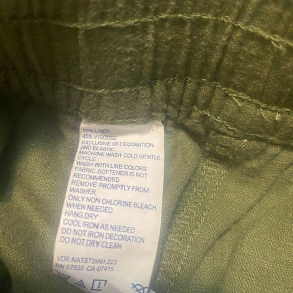 Nautica Green Linen blend drawstring waist shorts, size XXL - Picture 4 of 4